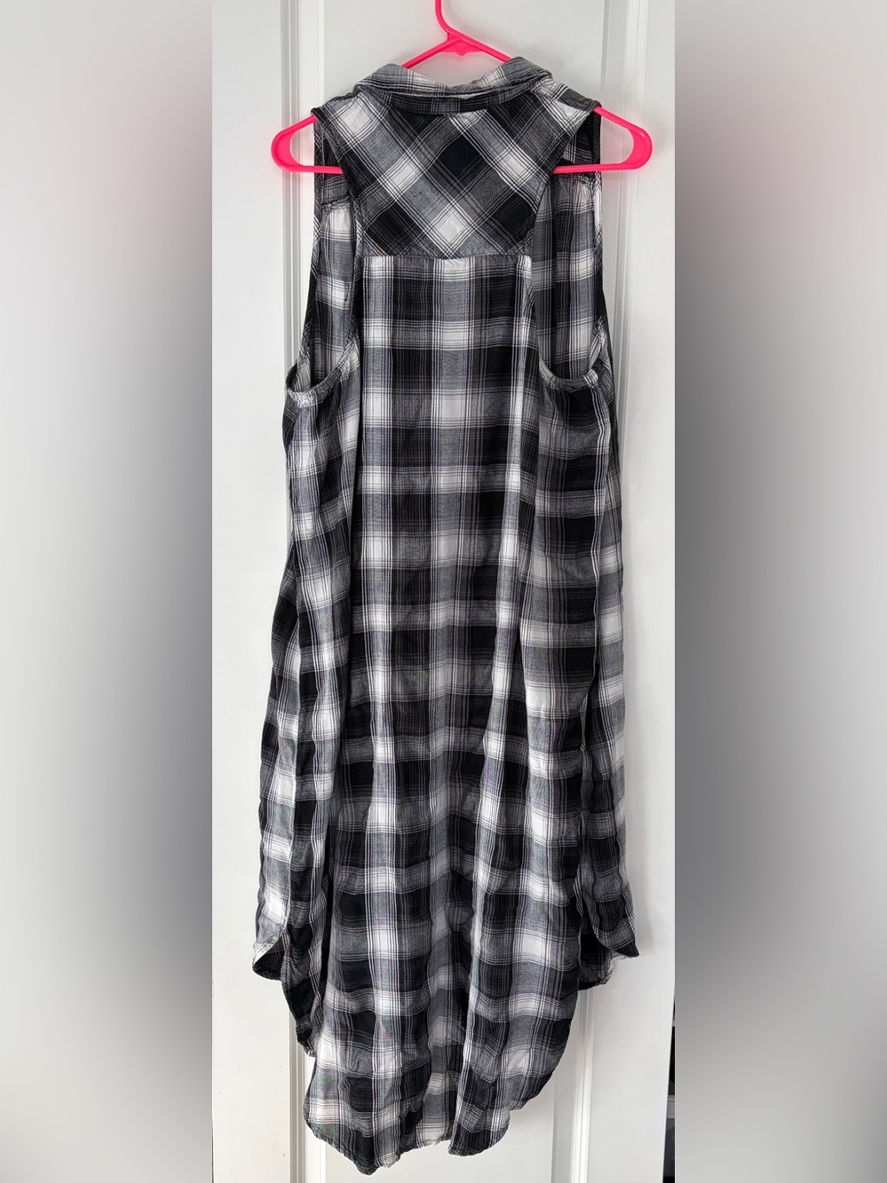 Mossimo Supply Co. Black and White Plaid Midi Skirt - Picture 2 of 4
